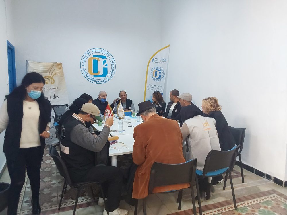 Les rencontres régionales autour du « rôle de la sociéte civile après le 25 Juillet 2021 » avec la participation des associations de Kibili, Gafsa, Sousse, Nabeul, Kairouan, Gabès et Tozeur